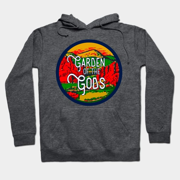 Garden of the Gods Vintage Travel Decal Hoodie by zsonn